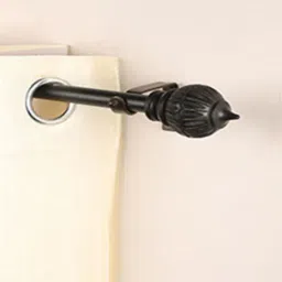 Black Iron 48 - 88 Inches Expandable Curtain Rod with Accessories-image-13