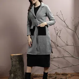 athena Wool Solid Coat For Women image 4