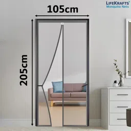 lifekrafts Polyester Adults Washable Auto-Closing Magnetic Door Mosquito Net-picture-18