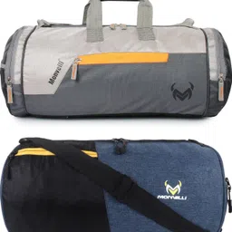 monvelli 20 L Gym Duffel Bag - GYM DUFFLE BAG FOR INDOOR OUTDOOR SPORTS - Grey, Black, Blue-picture-30