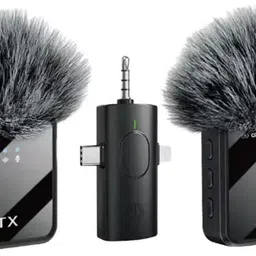 F11-2Dual Wireless Mic Kit Plug Play,Noise Cancelling for iPhone/Android/Camera Microphone-image-4