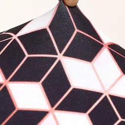 Alina decor Black & White Geometric Printed  Set of 6 Printed Chair Covers image 5