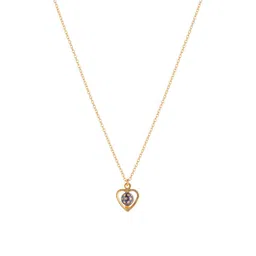 DressBerry Gold Plated Heart Shape Pendant & Chain image 3