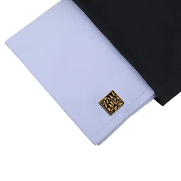 PELUCHE Gold-Toned & Black Leopard Style Cufflink image 5