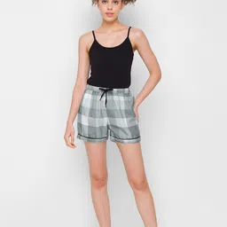 FashionRack Women Pack of 2 Purple & Grey Printed Lounge Shorts image 5