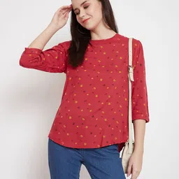 Crimsoune Club Red Printed Top-picture-39