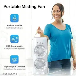 Navalkishori Double Ended Spray Fan Desk Fan with Mist Office and home zx7 Double Ended Spray Fan Desk Fan with Mist Office and home DC5 USB Air Cooler image 3