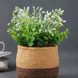 TAYHAA Brown Textured Ceramic Planter-picture-3