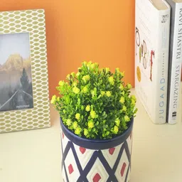 The Decor Mart Blue Printed Ceramic Planter-image-35