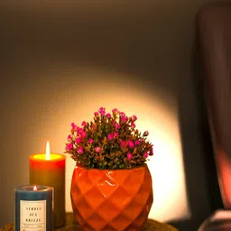 The Decor Mart Orange Textured Ceramic Planters-picture-38