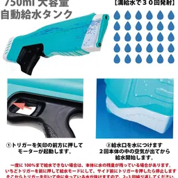 star impex Electric Water Gun, Powerful Water Gun, Electric Water Gun, Large Capacity Water Gun image 5