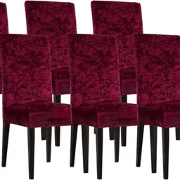 roodra creations Velvet 1 Seater Chair Plain Cover-picture-14