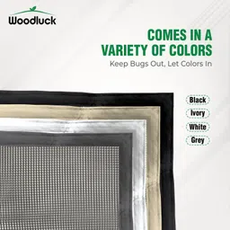 woodluck Fiberglass Mosquito net for window self Adhesive hook & loop tape-3x4.5 Feet Fibre Washable Adults Mosquito Net image 2