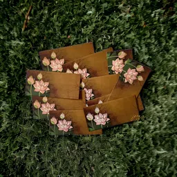 lifafewala Premium Floral Design Money and Shagun Envelopes for Wedding,Gifting|Velvet Feel Envelopes image 5