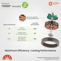 orient electric I FALCON With LED light with 3 Year Warranty BLDC Motor with Remote 1200 mm Ceiling Fan image 2