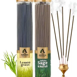 The Aroma Factory Set Of 2 Blue Lemongrass, WhiteSage&Neroli Incense Agarbattis image 1