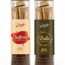 THE RUPAWAT Perfumery House 2-pcs Brown Saffron & Oudh Incense Sticks image 1