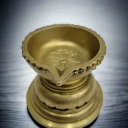 Aakrati Yellow Lotus Shape Large Diya image 4