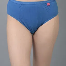 Dollar Missy Pack of 10  Combed Cotton Solid Outer Elasticated Hipster Panty image 3