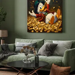 999Store Brown & Gold-Toned 1 Piece Canvas Other Wall Paintings image 2