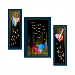 PnF Green & Red 3 Piece Wooden Wall Paintings-picture-11