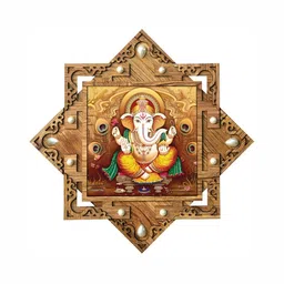 PnF Beige & White Religious Wooden Paintings Wall Art-picture-29