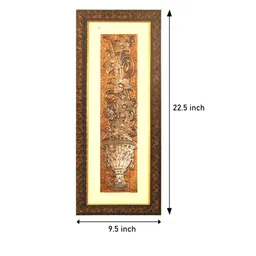 SHREE KALA HOME DECOR Foil Paper Vintage Flower Vase Frame image 2