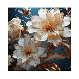 RANDOM Blue & White Canvas Floral and Botanical Wall Art-picture-15