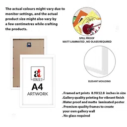 Art Street Kids White & Red 3 Pieces Dino Printed Wall Art image 4