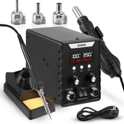 serplex Two In One Hot Air Gun Soldering Station Kit Dual LCD Display 700 W Simple image 1