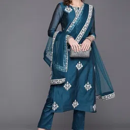piludi Women Viscose Rayon Kurta Pant Dupatta Set-picture-15