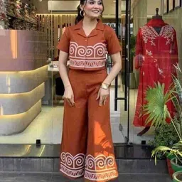 shree muskan collections Tshirt Palazzos Co-ords Set-picture-10