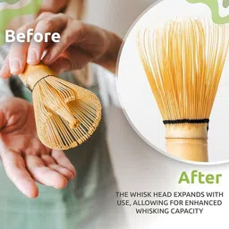 kvvtrades Bamboo Matcha Whisk Traditional Tea Accessory for Japanese Tea Ceremony Bamboo Balloon Whisk image 4