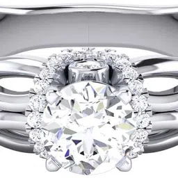 avsar R-3649 14kt Cubic Zirconia White Gold ring-picture-22