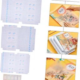 woko Sticker Book Cover Film, Waterproof Textbook Protective Cover, Self-Adhesive Pure Linen Soft Touch Canvas Pad (Set of 30) image 5