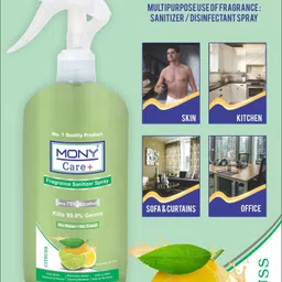 mony CitrusSpray 75 % Alcohol Content With 500 ml Spray Sanitizer Spray image 4