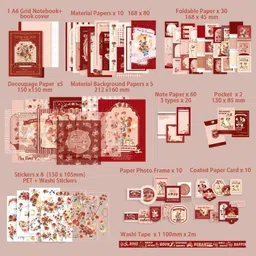 sadruchi 346pcs Aesthetic Journal Supplies Kit, Perfect for Gifting, Rose Theme, Scrapbook Kit image 5