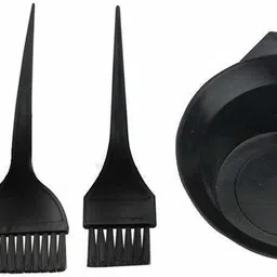 shri kanth art Black Hair dye bowl and Dye Mixing brush set (Type 3)-picture-16