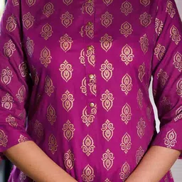 KALINI Ethnic Motifs Printed Regular Kurta With Dhoti Pants image 2