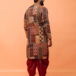 KISAH Ethnic Motifs Printed Straight Kurta with Dhoti Pants image 5