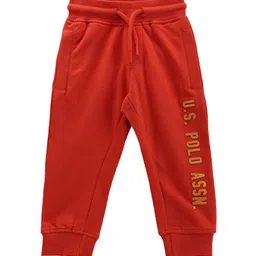 U.S. Polo Assn. Kids Boys Printed Mid-Rise Regular Fit Pure Cotton Joggers-image-53