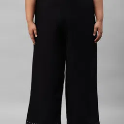 W Women Black Parallel Trouser-image-71