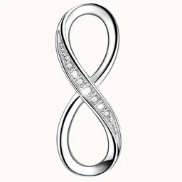 HighSpark 925 Sterling Silver Cubic Zirconia Infinity Pendant-image-66