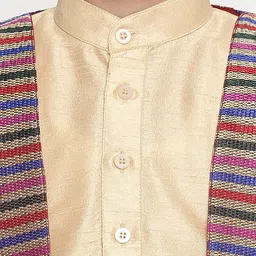 Jeetethnics Boys Beige Regular Kurta with Dhoti Pants image 3