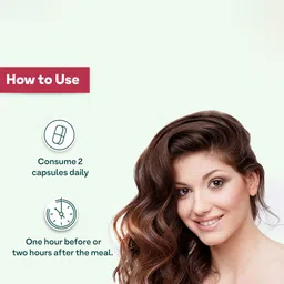 OZiva Plant Based Biotin Xtra Capsules with Vitamins & Keratin Builder - 60 Veg Capsules image 2