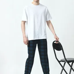 BAESD Men Pack Of 2 Checked Mid Rise Track Pants image 2
