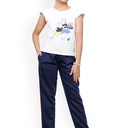 IndiWeaves Girls Pack Of 2 Mid-Rise Fleece Track Pants image 4