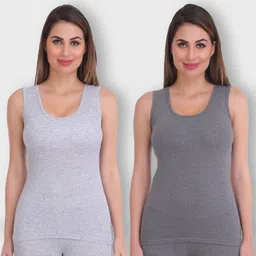 Selfcare Womens Pollycotton Sleeveless Thermal Tops Women Top Thermal-picture-11