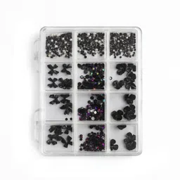huda crush 12 Black Bow, Flower, Pearl & Pastel Nail Art Accessories Set for Girls-picture-11