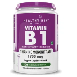 HealthyHey Nutrition Vitamin B1 Thiamine - 120 Veg Capsules-picture-26